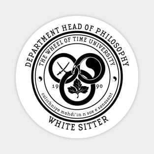 The Wheel of Time University - Dept. Head of Philosophy (White Sitter) Magnet